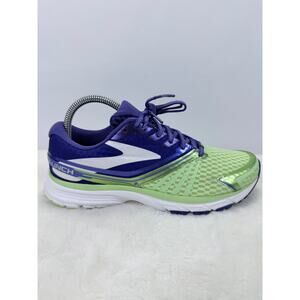 Brooks Launch 4 Running Shoes Purple Lime Green women’s size 8.5
